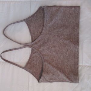 Aerie Offline Cropped Workout Tank Tan